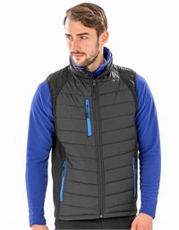 GILET SMANICATO RICICLATO CON PARTI IN SOFTSHELL